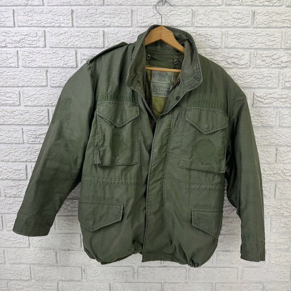 Vintage US Military M65 Cold Weather Field Coat Jacket OG 107 W/ Liner Sz Medium - Picture 1 of 8